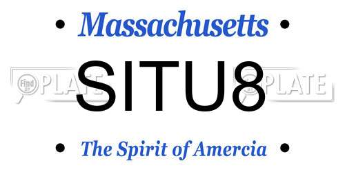 SITU8 Massachusetts License Plate