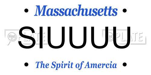 SIUUUU Massachusetts License Plate