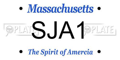 SJA1 Massachusetts License Plate