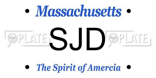 SJD Massachusetts License Plate