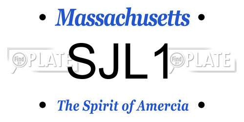 SJL1 Massachusetts License Plate