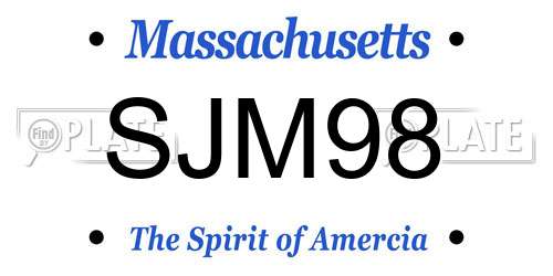 SJM98 Massachusetts License Plate