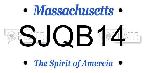 SJQB14 Massachusetts License Plate