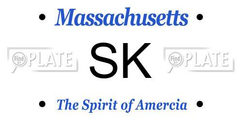 SK Massachusetts License Plate