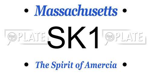 SK1 Massachusetts License Plate