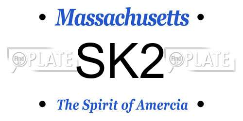SK2 Massachusetts License Plate