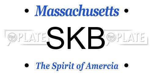 SKB Massachusetts License Plate
