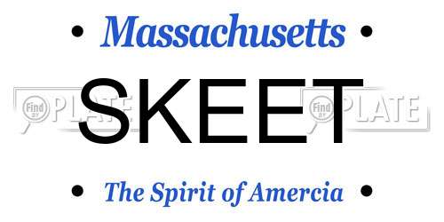 SKEET Massachusetts License Plate