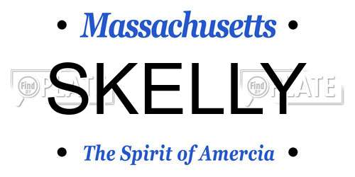 SKELLY Massachusetts License Plate