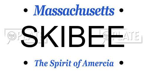 SKIBEE Massachusetts License Plate