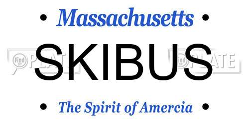 SKIBUS Massachusetts License Plate