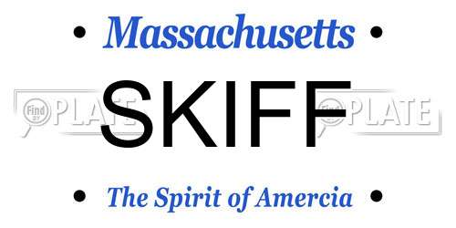 SKIFF Massachusetts License Plate