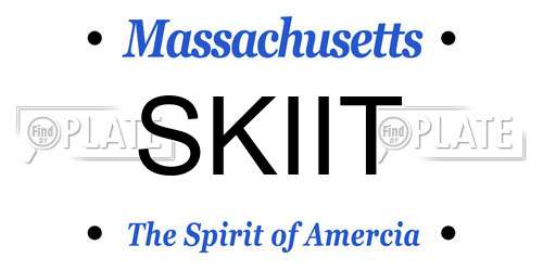 SKIIT Massachusetts License Plate