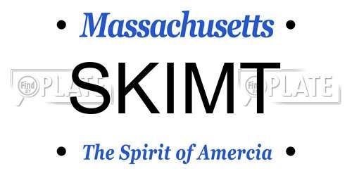 SKIMT Massachusetts License Plate