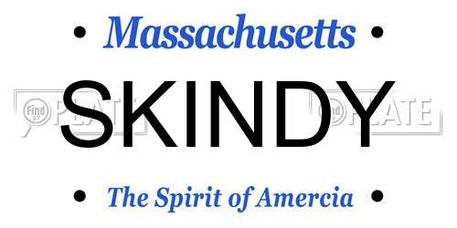 SKINDY Massachusetts License Plate