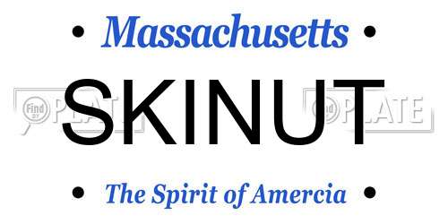 SKINUT Massachusetts License Plate