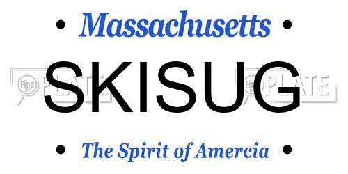 SKISUG Massachusetts License Plate