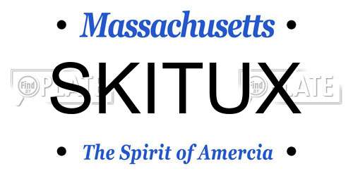 SKITUX Massachusetts License Plate