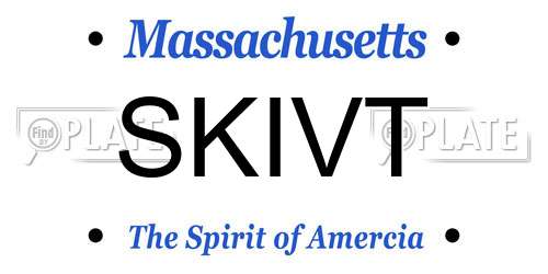 SKIVT Massachusetts License Plate