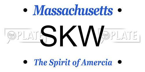 SKW Massachusetts License Plate