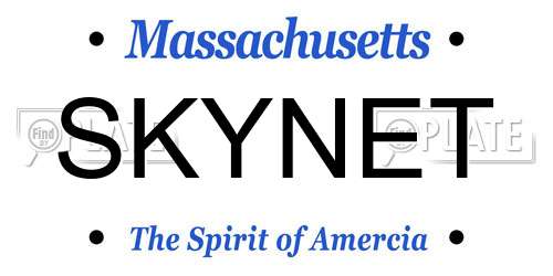 SKYNET Massachusetts License Plate