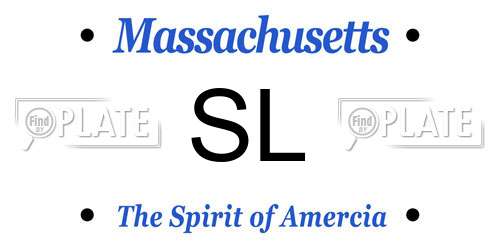 SL Massachusetts License Plate