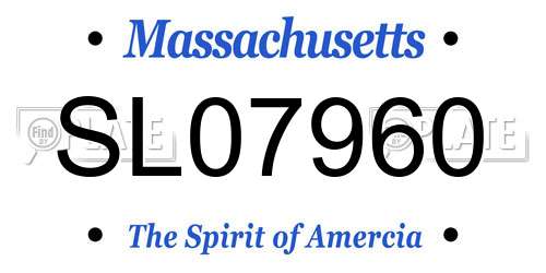 SL07960 Massachusetts License Plate