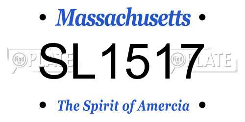 SL1517 Massachusetts License Plate