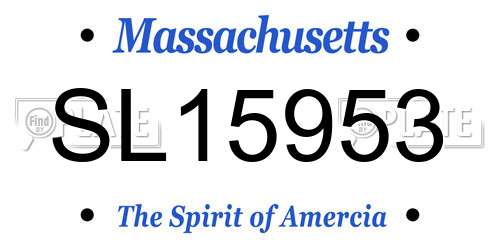 SL15953 Massachusetts License Plate