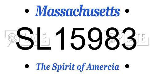 SL15983 Massachusetts License Plate