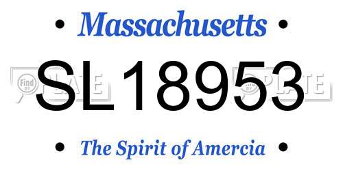 SL18953 Massachusetts License Plate