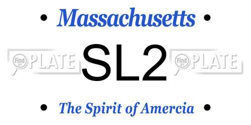 SL2 Massachusetts License Plate