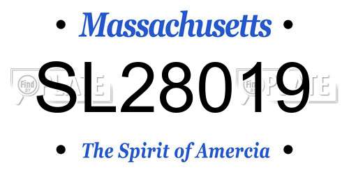 SL28019 Massachusetts License Plate