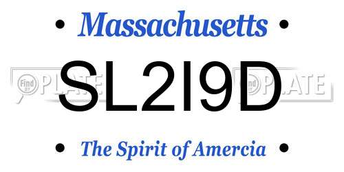 SL2I9D Massachusetts License Plate