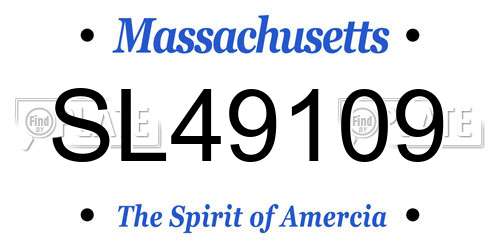 SL49109 Massachusetts License Plate