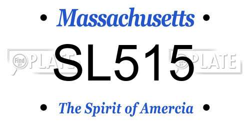 SL515 Massachusetts License Plate