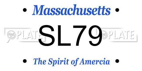 SL79 Massachusetts License Plate