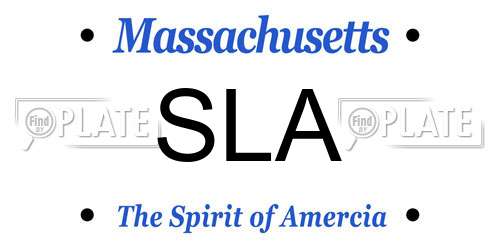 SLA Massachusetts License Plate