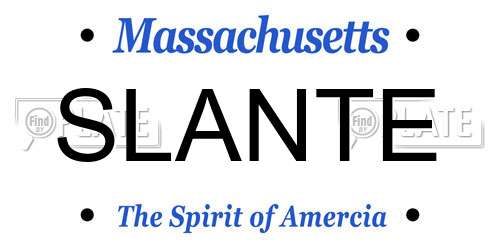 SLANTE Massachusetts License Plate