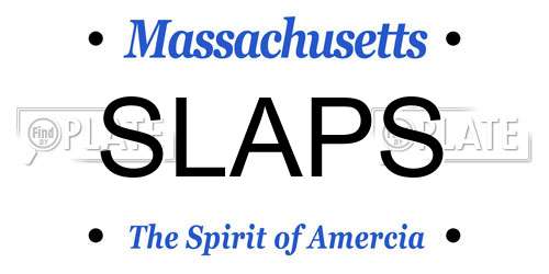 SLAPS Massachusetts License Plate