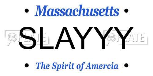 SLAYYY Massachusetts License Plate