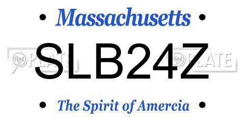 SLB24Z Massachusetts License Plate