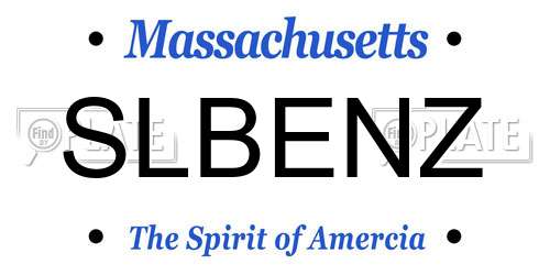 SLBENZ Massachusetts License Plate
