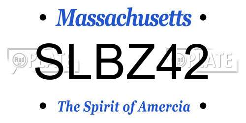 SLBZ42 Massachusetts License Plate
