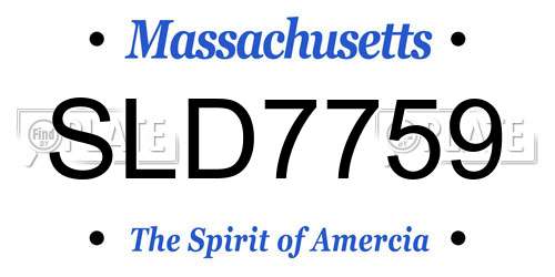 SLD7759 Massachusetts License Plate