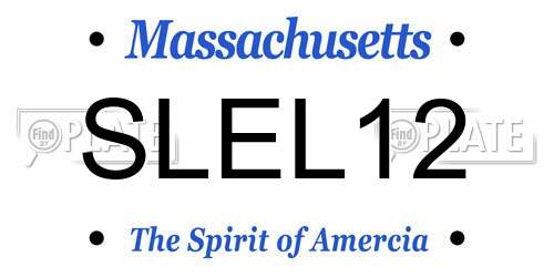 SLEL12 Massachusetts License Plate