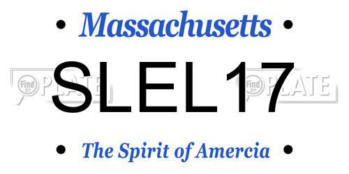 SLEL17 Massachusetts License Plate