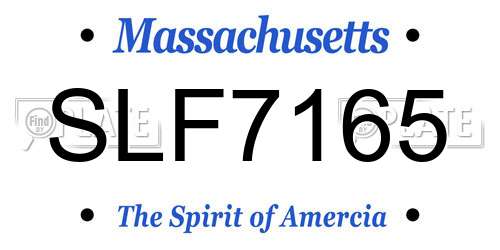 SLF7165 Massachusetts License Plate