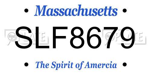 SLF8679 Massachusetts License Plate
