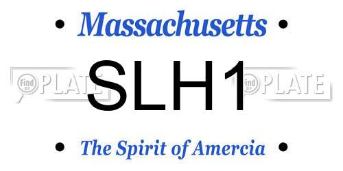 SLH1 Massachusetts License Plate